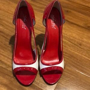 Highest Heel Collection Red/White Shoe